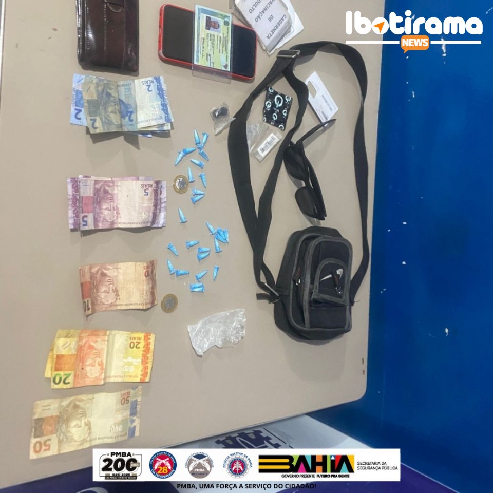 IBOTIRAMA: POLÍCIA MILITAR PRENDE HOMEM ACUSADO DE IMPORTUNAÇÃO SEXUAL E TRÁFICO DE DROGAS