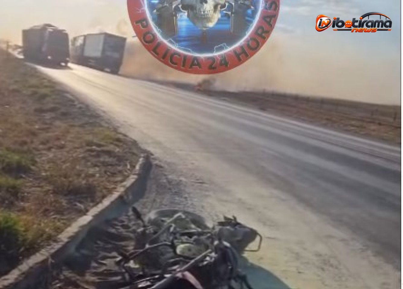 MOTOCICLISTA MORRE APÓS COLISÃO FRONTAL COM CARRETA NA BR-242