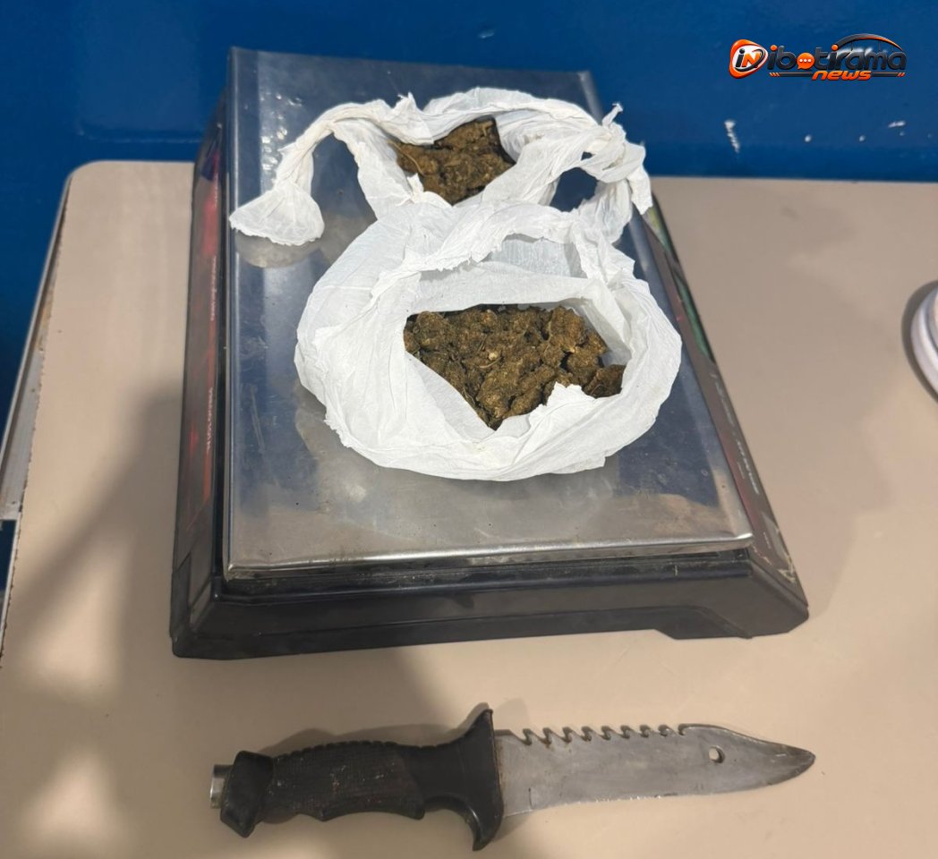 PMBA PRENDE INDIVÍDUO E APREENDE DROGAS E ARMA BRANCA EM IBOTIRAMA