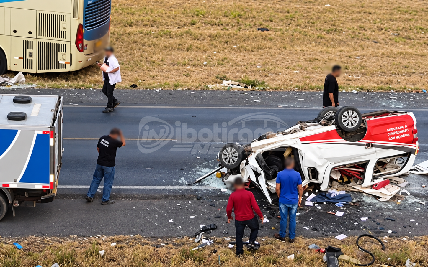 Jovem de 20 anos morre em grave acidente entre caminhonete e ônibus na BR-020