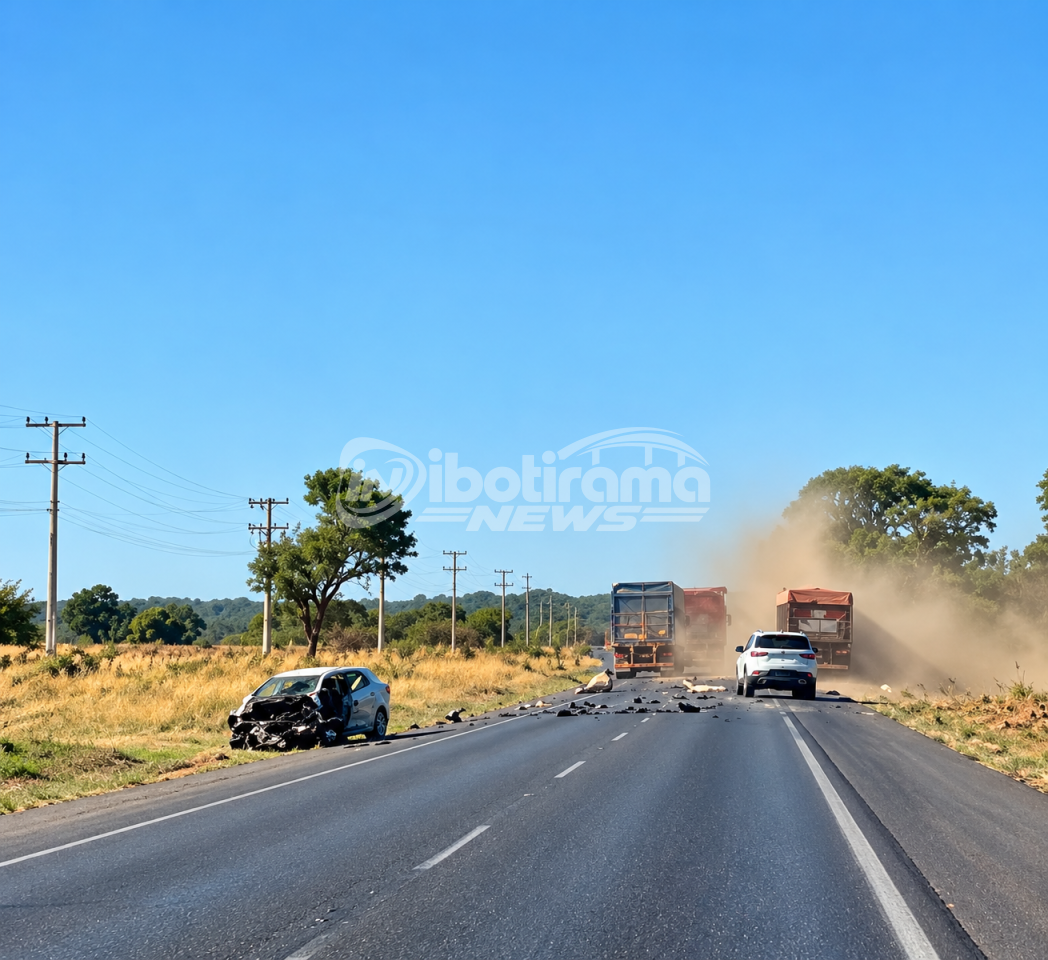 Na manhã desta quarta-feira, 30 de setembro, um grave acidente envolvendo um carro e um caminhão foi registrado na BR-020, próximo ao distrito de Novo Paraná, em Luís Eduardo Magalhães, no oeste baiano.